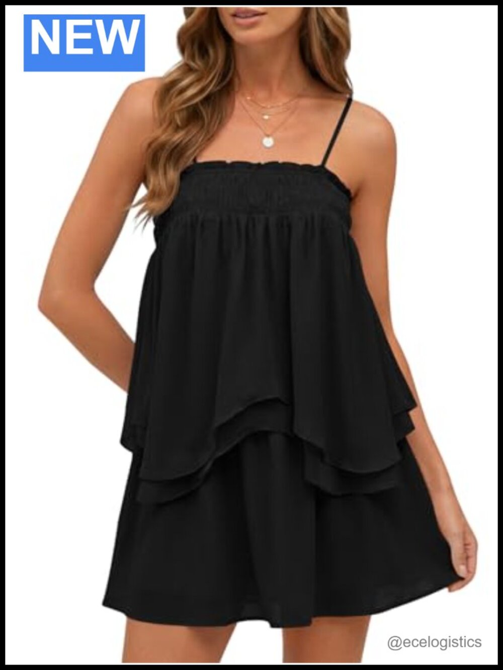 Womens 2 Piece Skirt Set Smocked Cami Top Ruffle Mini Skirt Summer Outfit